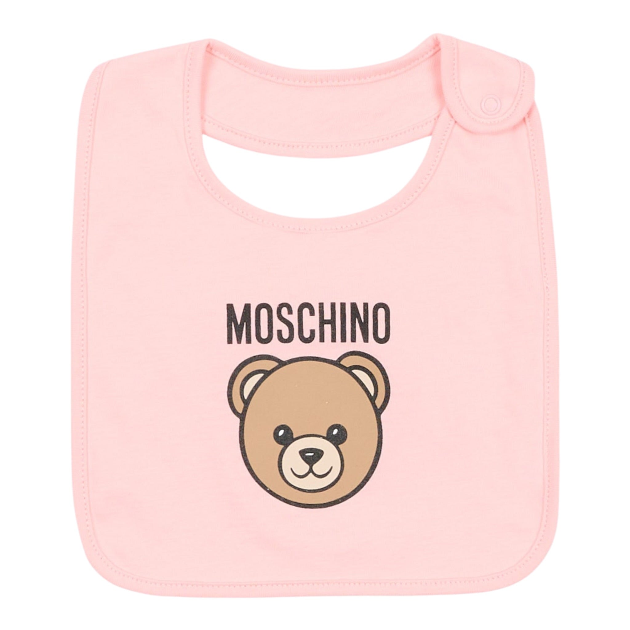 Moschino Set Cappello-Bavetta tinta unita Rosa per Neonata MUY08KAXX ROSA MOSCHINO 