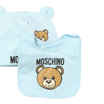 Moschino Set Cappello-Bavetta tinta unita Azzurro per Neonato MUY08K AZZURRO MOSCHINO 