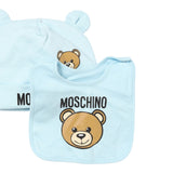 Moschino Set Cappello-Bavetta tinta unita Azzurro per Neonato MUY08K AZZURRO MOSCHINO 