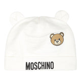 Moschino Set Cappello-Bavetta tinta unita Bianco per Neonato MUY08K BIANCO MOSCHINO 