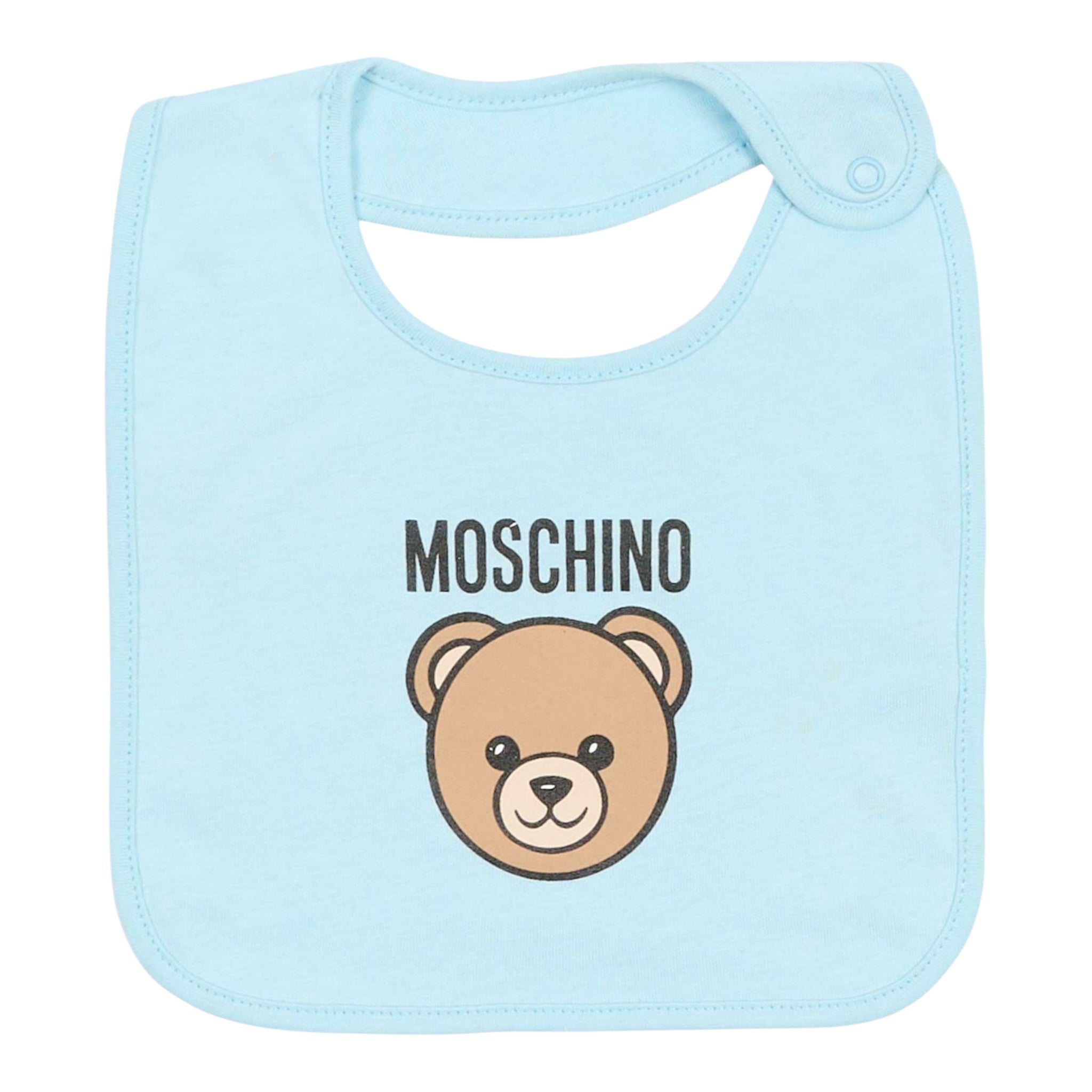 Moschino Set Cappello-Bavetta tinta unita Azzurro per Neonato MUY08KXX AZZURRO MOSCHINO 