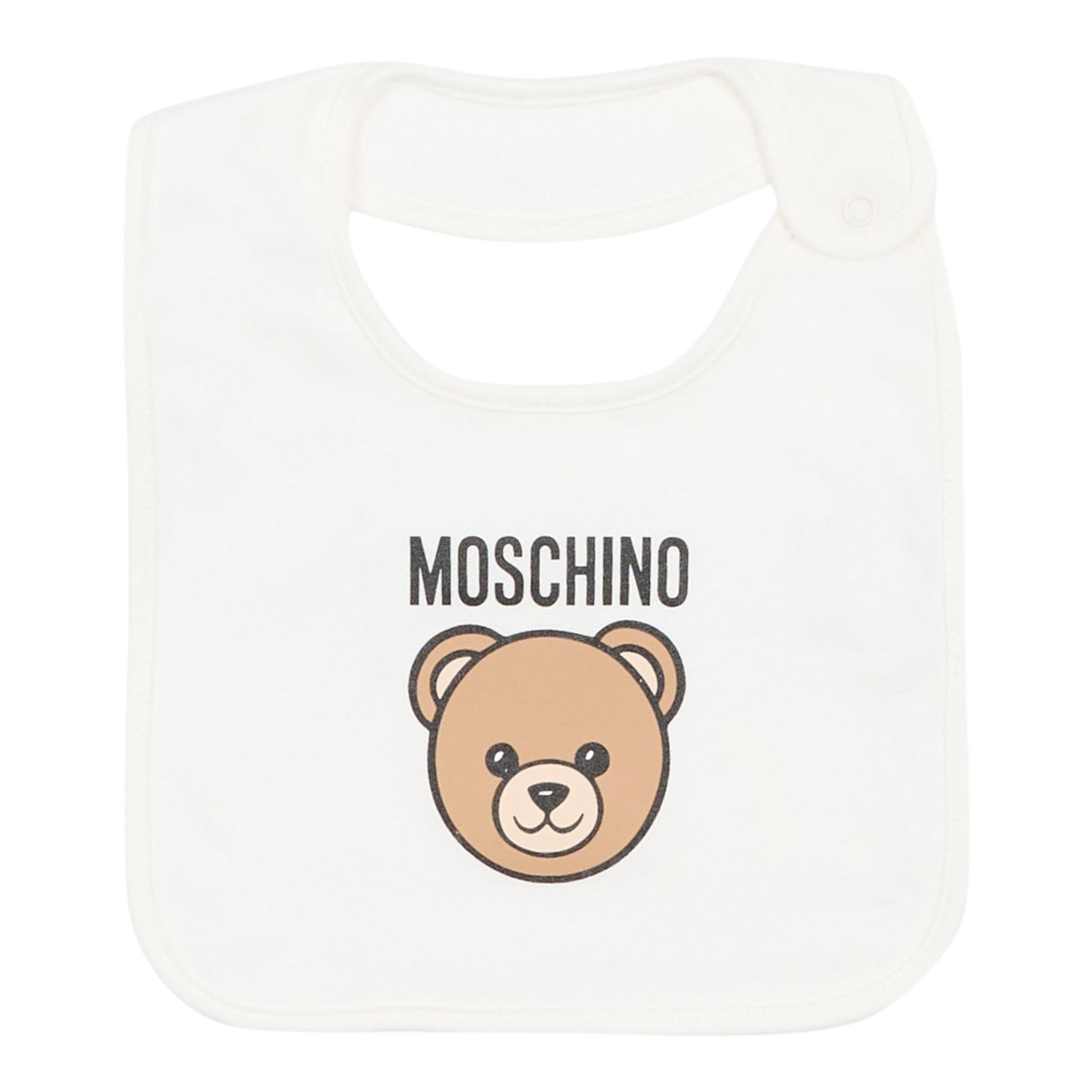 Moschino Set Cappello-Bavetta tinta unita Panna per Neonato MUY08KXX PANNA MOSCHINO 
