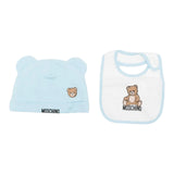 Moschino Set Cappello-Bavetta tinta unita Azzurro per Neonato MUY08LXM AZZURRO MOSCHINO 