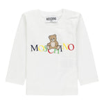 Moschino Shirt Girocollo tinta unita con Stampa Bianco per Neonato MWO00R BIANCO MOSCHINO 