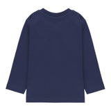 Moschino Shirt Girocollo tinta unita con Stampa Blu per Neonato MWO00R BLU MOSCHINO 