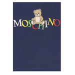 Moschino Shirt Girocollo tinta unita con Stampa Blu per Neonato MWO00R BLU MOSCHINO 