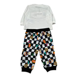 Moschino Completo 2 Pezzi Felpa-Pantalone Bianco/Nero per Neonato MXK02F BIANCO/NERO MOSCHINO 
