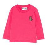 Moschino Shirt Girocollo tinta unita Fuxia per Neonata MXO00RA FUXIA MOSCHINO 