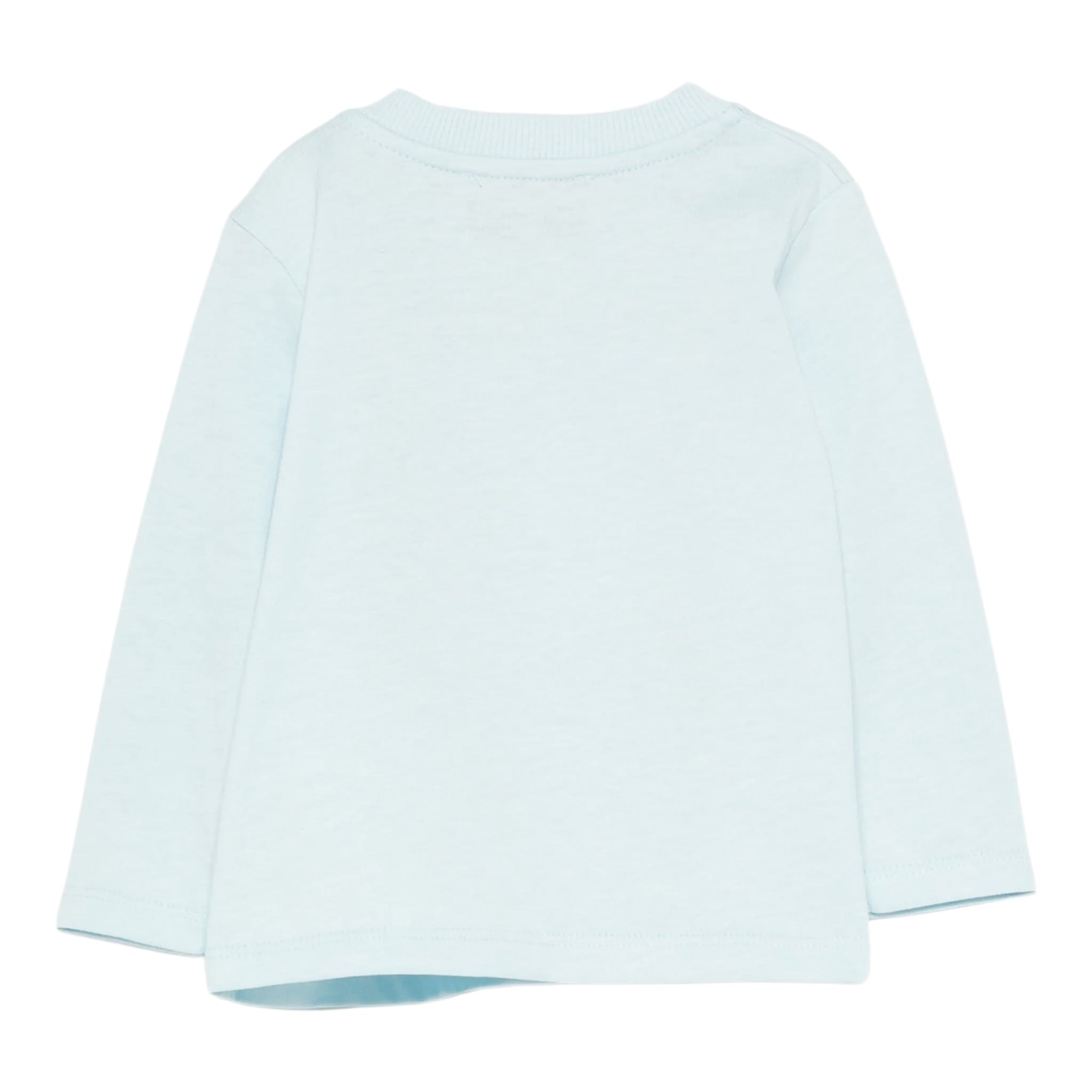 Moschino Shirt Girocollo tinta unita Azzurro per Neonato MXO00R AZZURRO MOSCHINO 