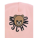 Moschino Cappello tinta unita con Logo Rosa per Neonata MXX031A ROSA MOSCHINO 