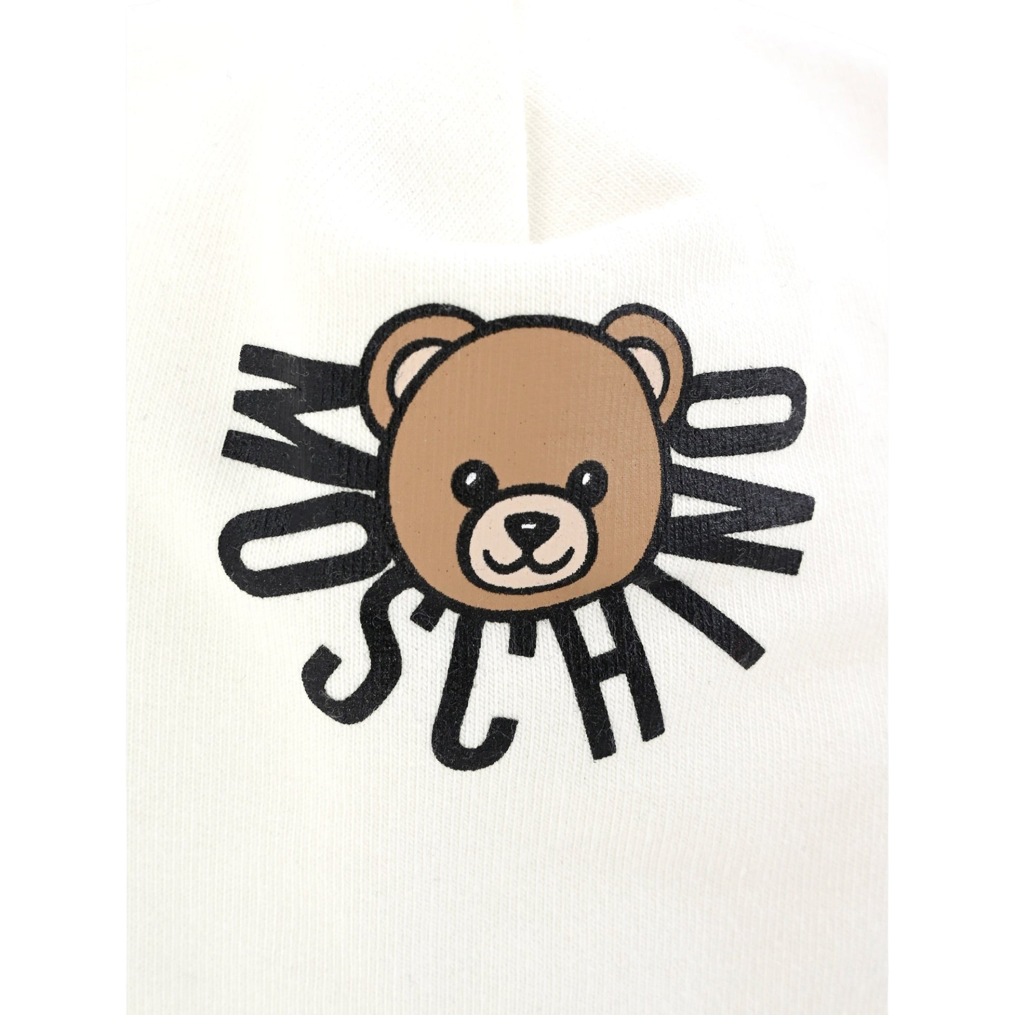 Moschino Cappello tinta unita con Logo Panna per Neonato MXX031X PANNA MOSCHINO 