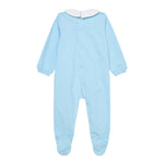 Moschino Tutina Manica Lunga tinta unita con Logo Azzurro per Neonato MXY037 AZZURRO MOSCHINO 