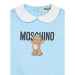 Moschino Tutina Manica Lunga tinta unita con Logo Azzurro per Neonato MXY037 AZZURRO MOSCHINO 
