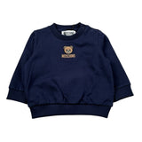 Moschino Felpa Chiusa Girocollo tinta unita Blu per Neonato MYF060 BLU MOSCHINO 