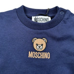 Moschino Felpa Chiusa Girocollo tinta unita Blu per Neonato MYF060 BLU MOSCHINO 