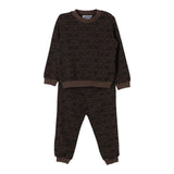 Moschino Completo 2 Pezzi Felpaa-Pantalone tinta unita Marrone per Bambino MYK02P MARRONE MOSCHINO 