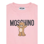 Moschino Shirt Girocollo tinta unita con Stampa Rosa per Neonata MZO00RAX ROSA MOSCHINO 