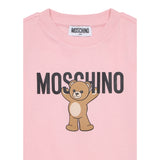 Moschino Shirt Girocollo tinta unita con Stampa Rosa per Neonata MZO00RAX ROSA MOSCHINO 
