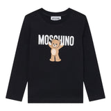 Moschino Shirt Girocollo tinta unita con Stampa Nero per Neonato MZO00RNX NERO MOSCHINO 