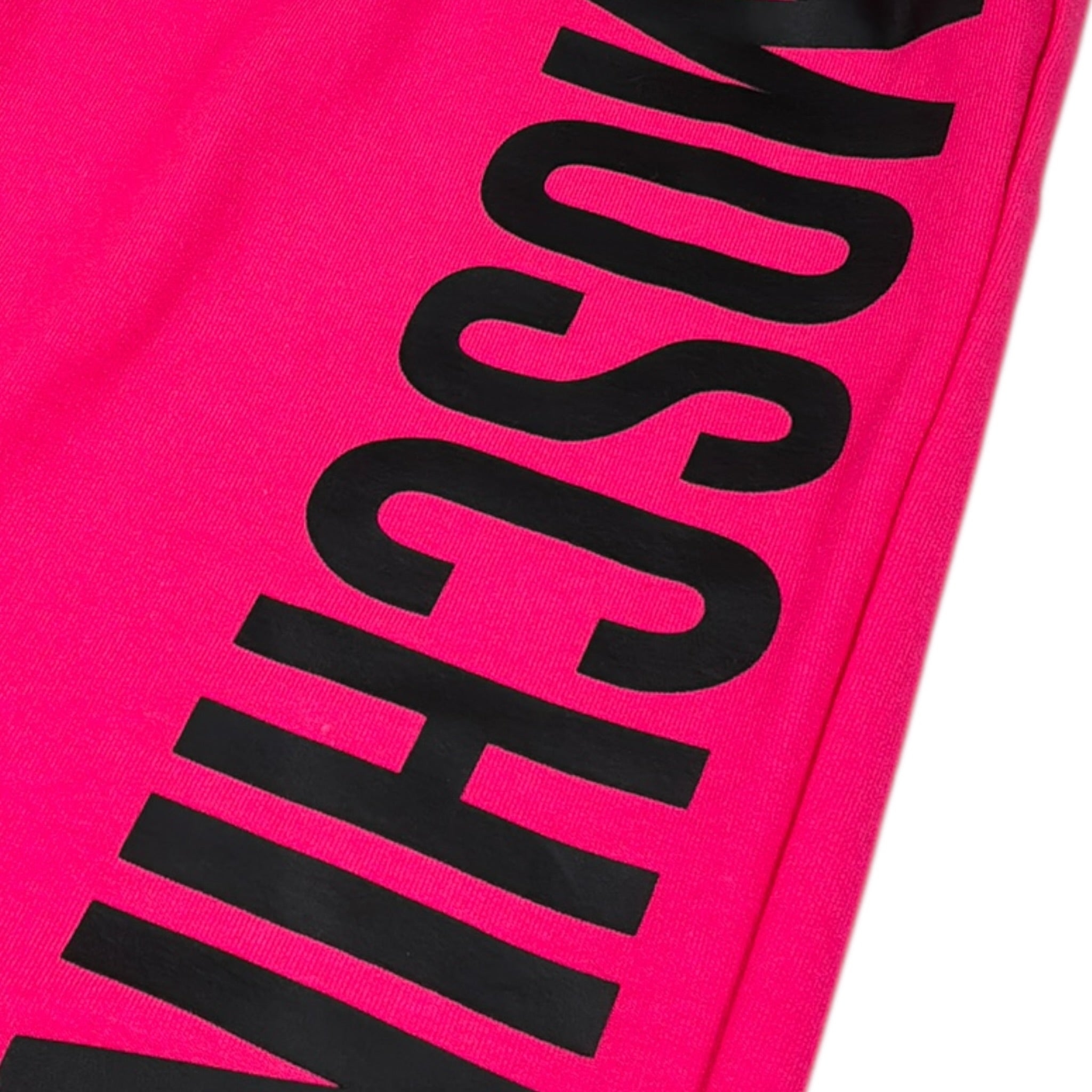 Moschino Pantalone Modello Tuta tinta unita con Stampa Fuxia per Bambina PA3MEP FUXIA MOSCHINO 