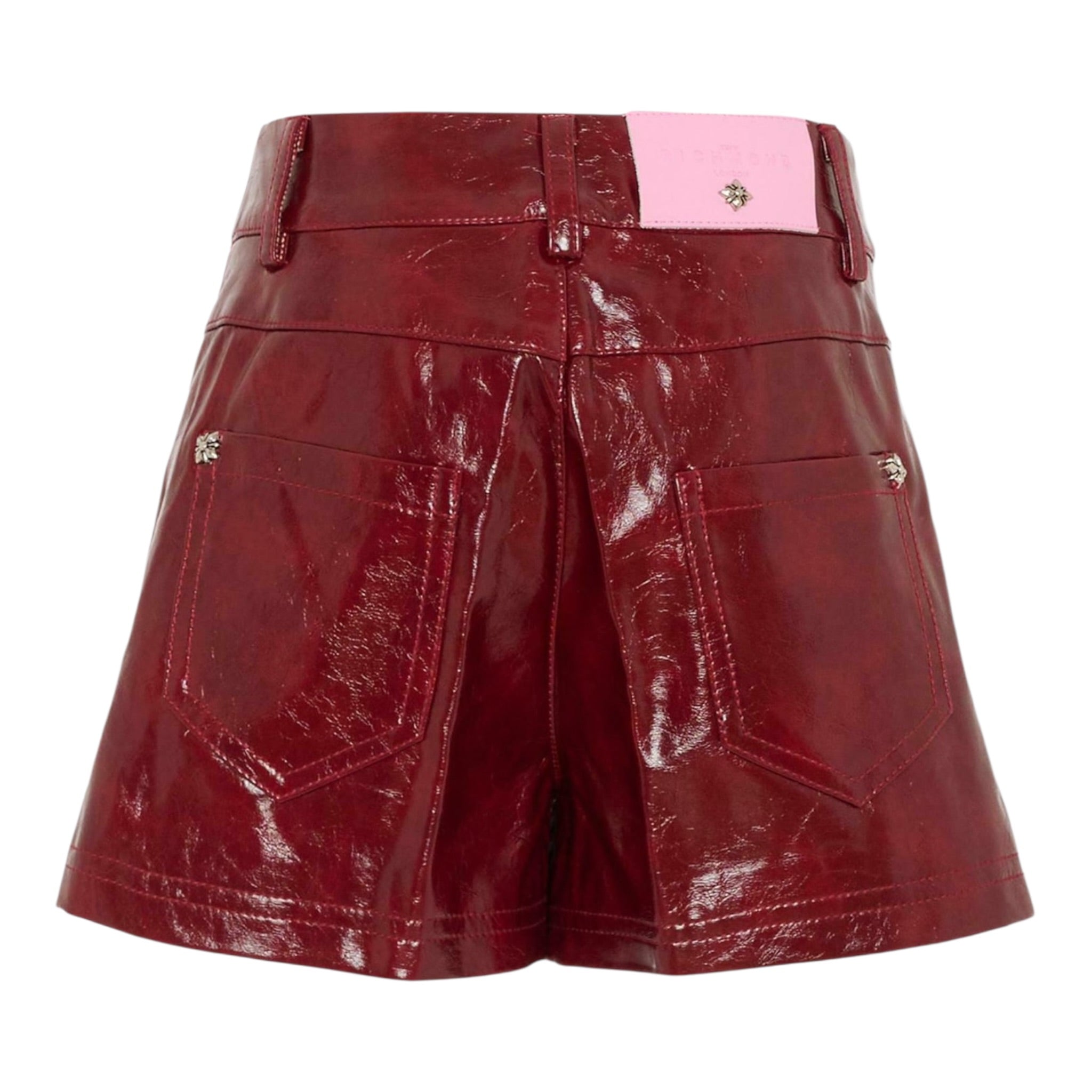 John Richmond Short tinta unita In Ecopelle Bordeaux per Neonata RGA25098SH BORDEAUX JOHN RICHMOND 