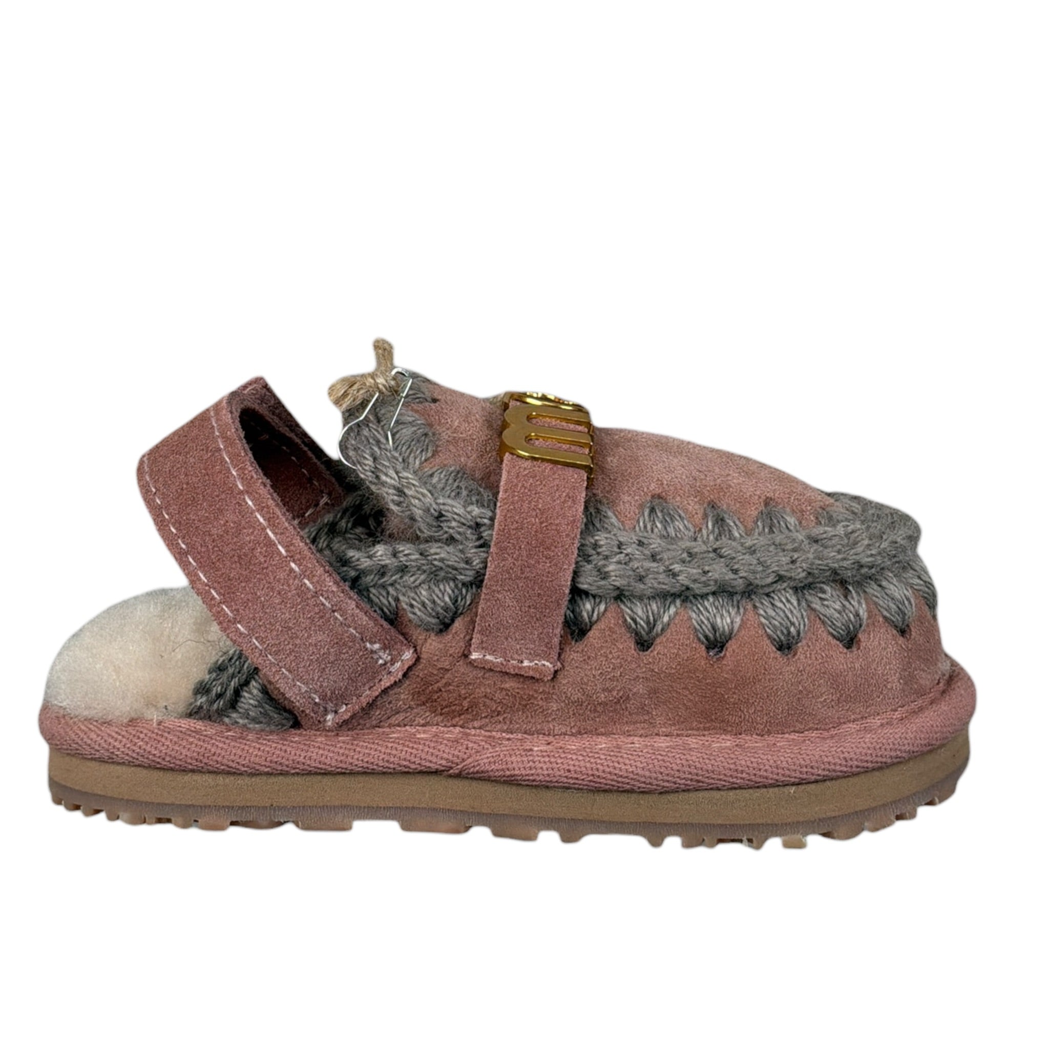Mou Ciabatta tinta unita con Strappo Rosa per Bambina MUFK161001A ROSA MOU 