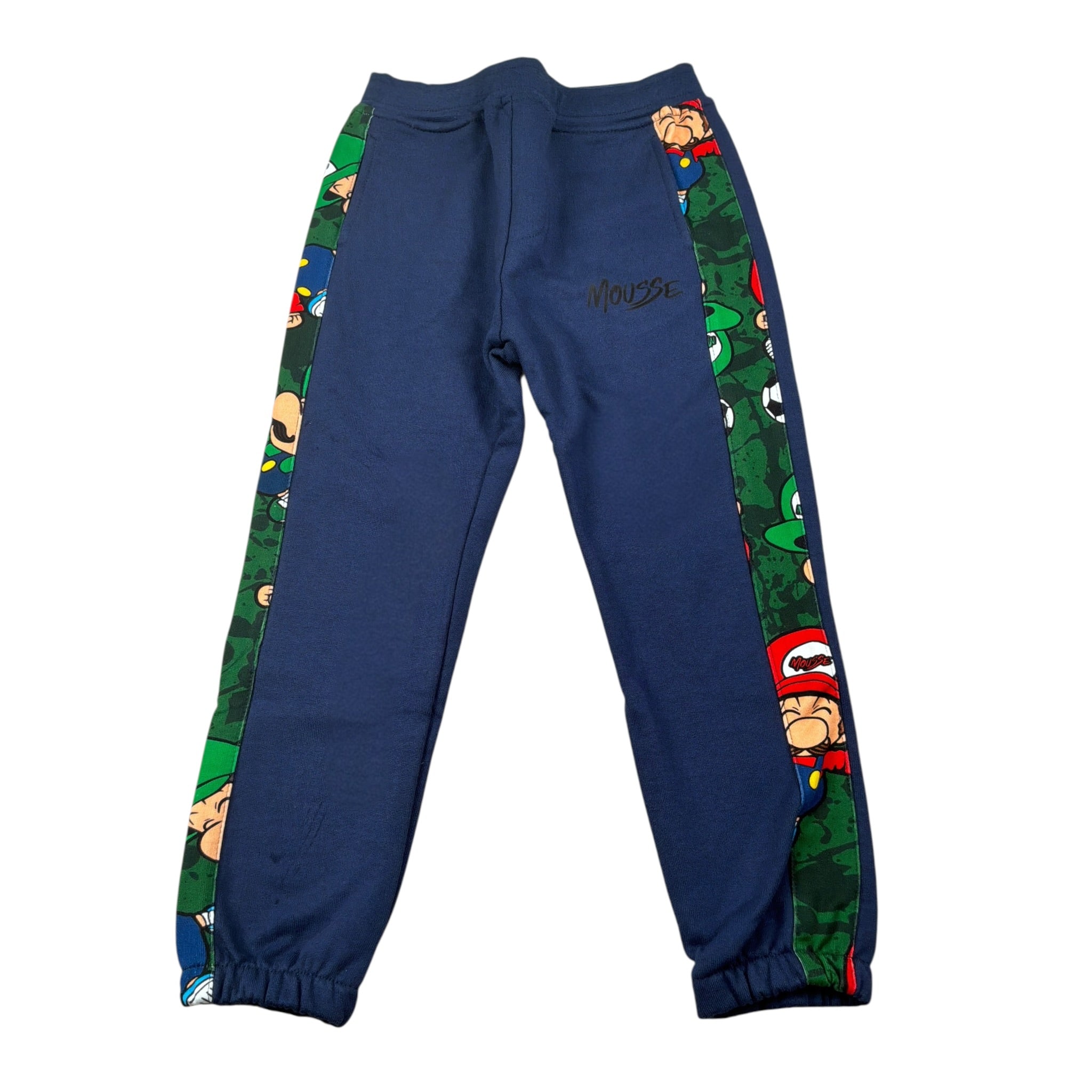 Mousse Pantalone tinta unita con Logo Blu per Neonato BROSON BLU MOUSSE 