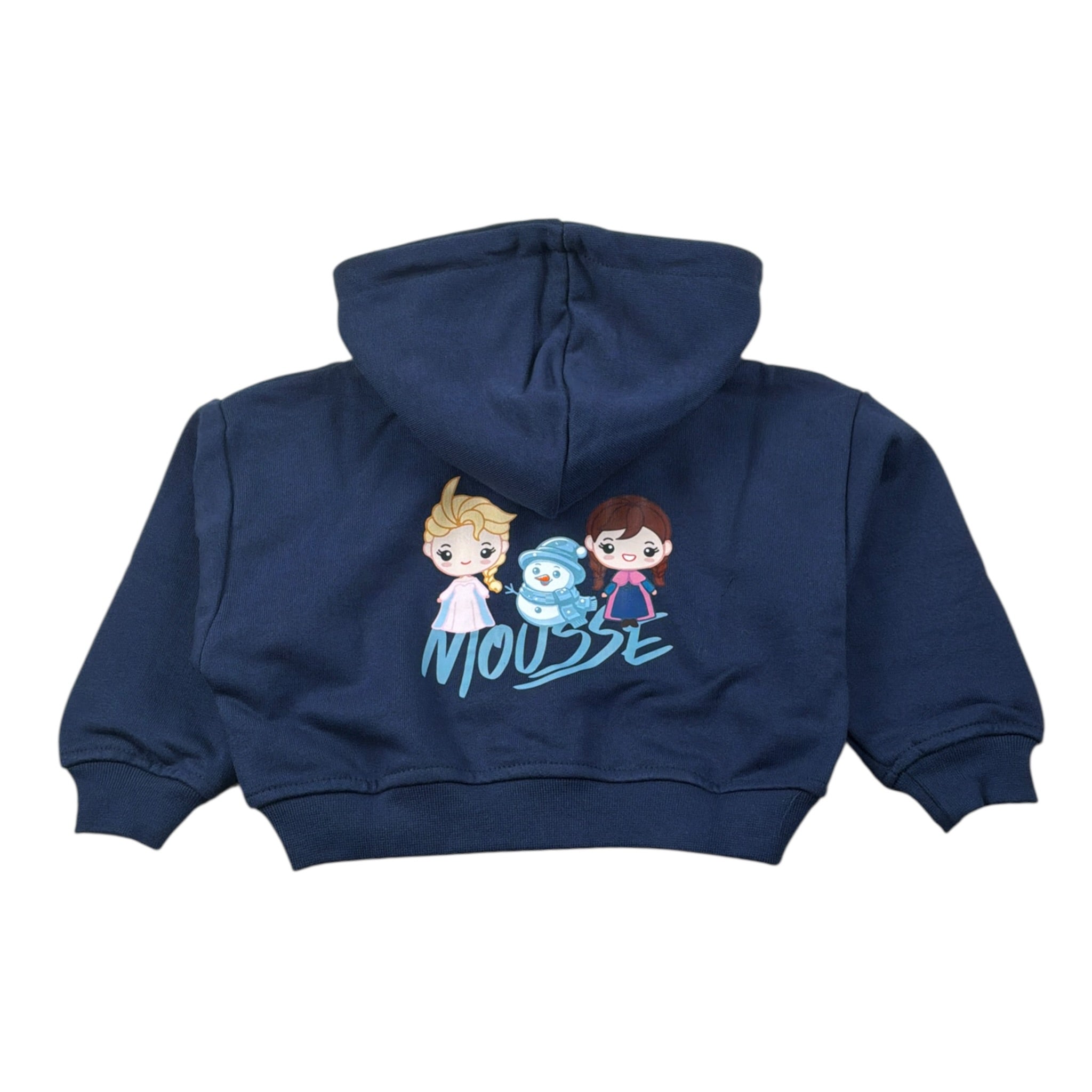 Mousse Felpa Chiusa Girocollo con Stampa Blu per Bambina SISTERICEEJ BLU MOUSSE 