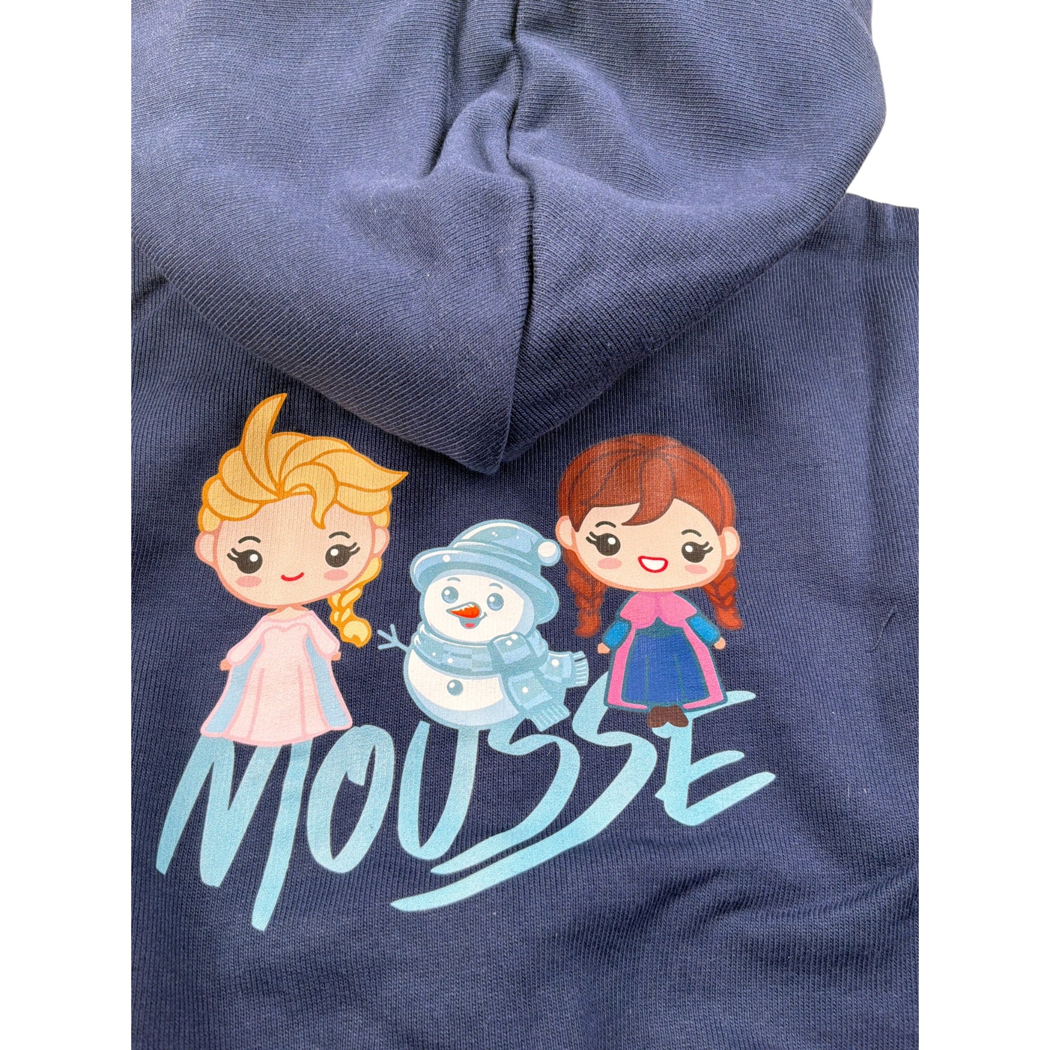 Mousse Felpa Chiusa Girocollo con Stampa Blu per Bambina SISTERICEEJ BLU MOUSSE 