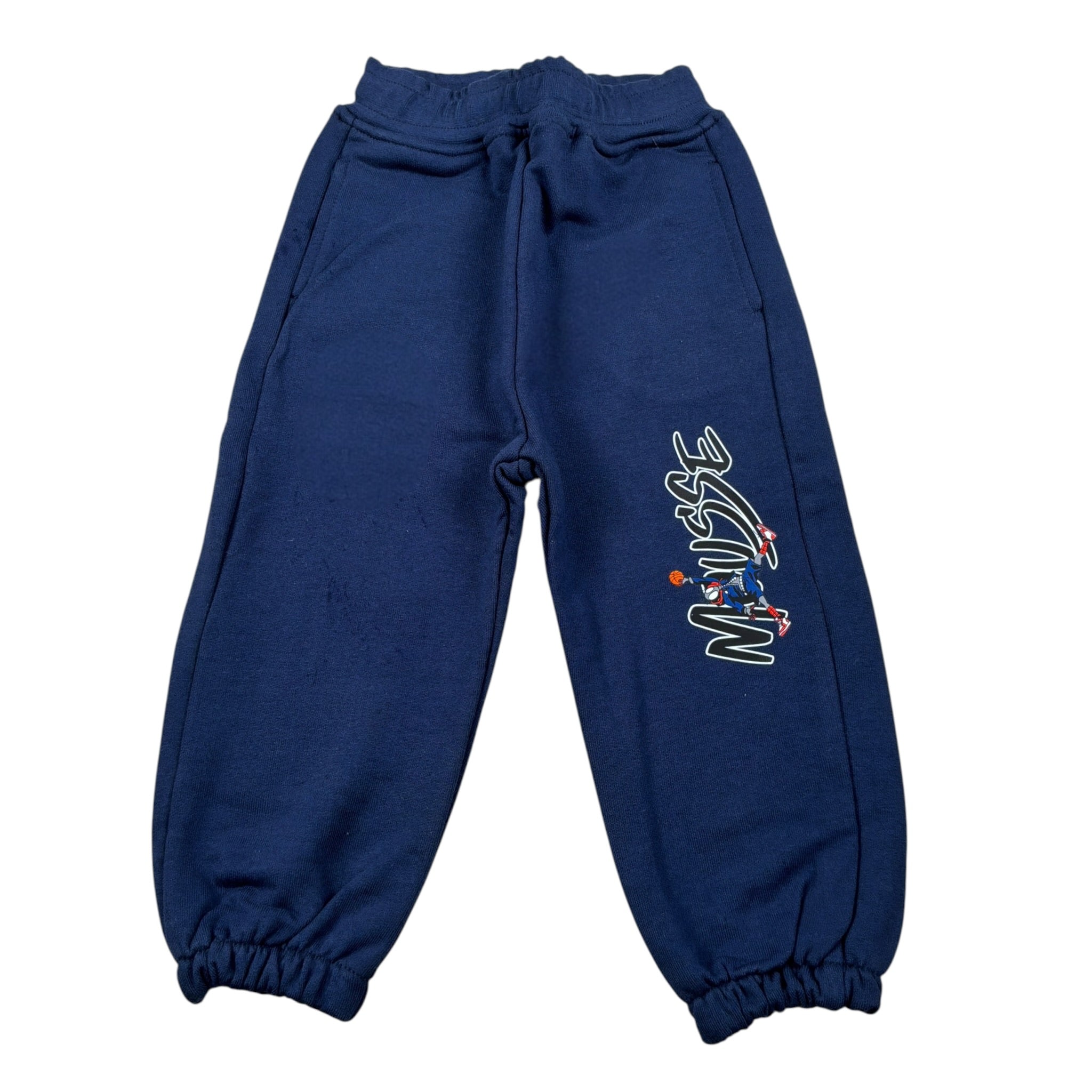 Mousse Pantalone tinta unita con Logo Blu per Neonato SPINAIRP BLU MOUSSE 