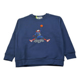 Mousse Felpa Xhiusa Girocollo con Stampa Blu per Bambino SPINAIRV BLU MOUSSE 
