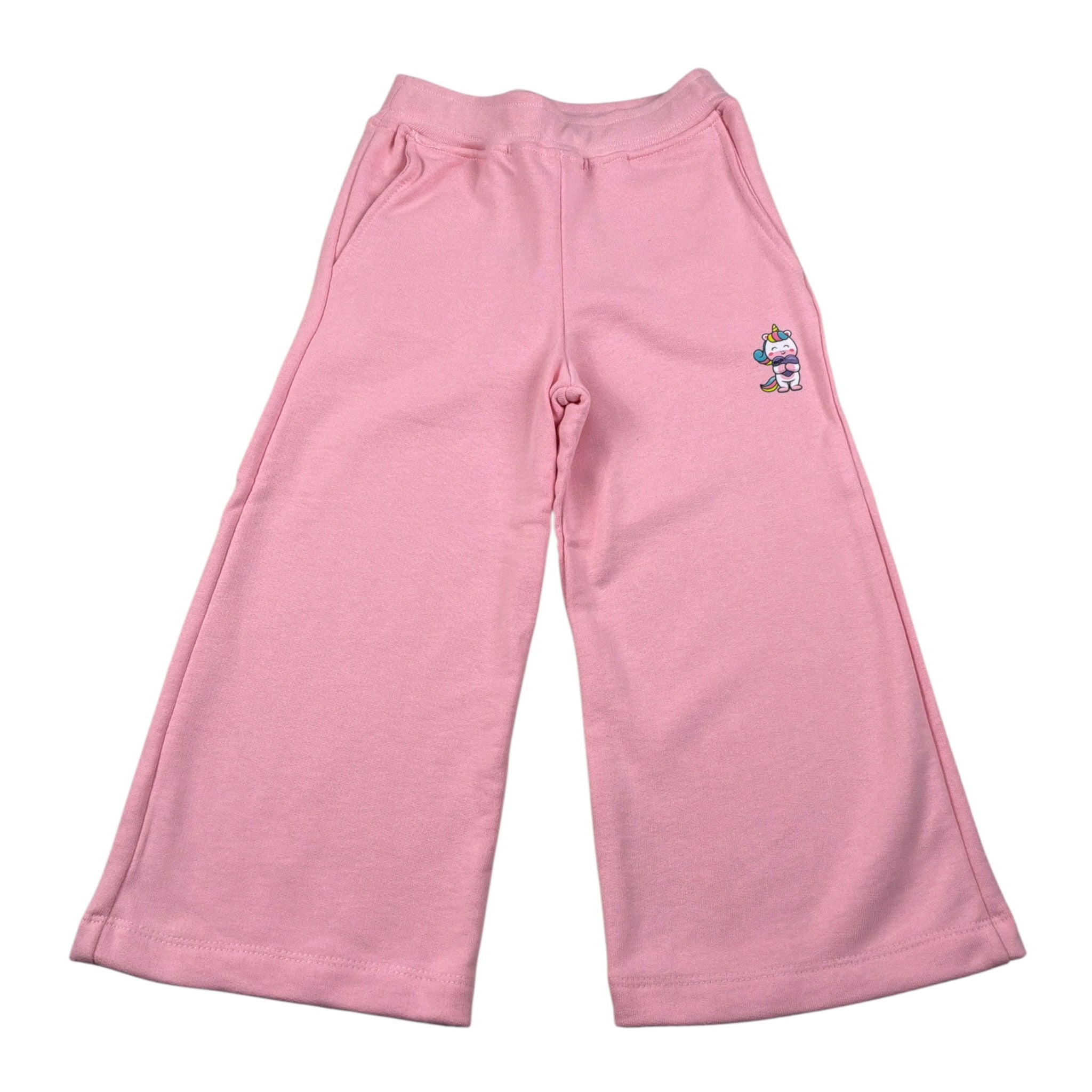 Mousse Pantalone Modello Palazzo tinta unita Rosa per Bambina UNISTARPP ROSA MOUSSE 