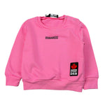 Msgm Felpa Girocollo tinta unita con Stampa Rosa per Neonata DQ1881 ROSA MSGM 