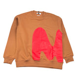 Msgm Felpa tinta unita con Stampa Cammello per Bambino F5MSJBSW226 CAMMELLO MSGM 
