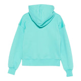Msgm Felpa tinta unita con Cappuccio Verde Acqua per Bambino F5MSJGHS123 VERDE ACQUA MSGM 