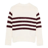 Msgm Maglia tinta unita con Fantasia A Righe Panna per Bambina F5MSJGJP082 PANNA MSGM 