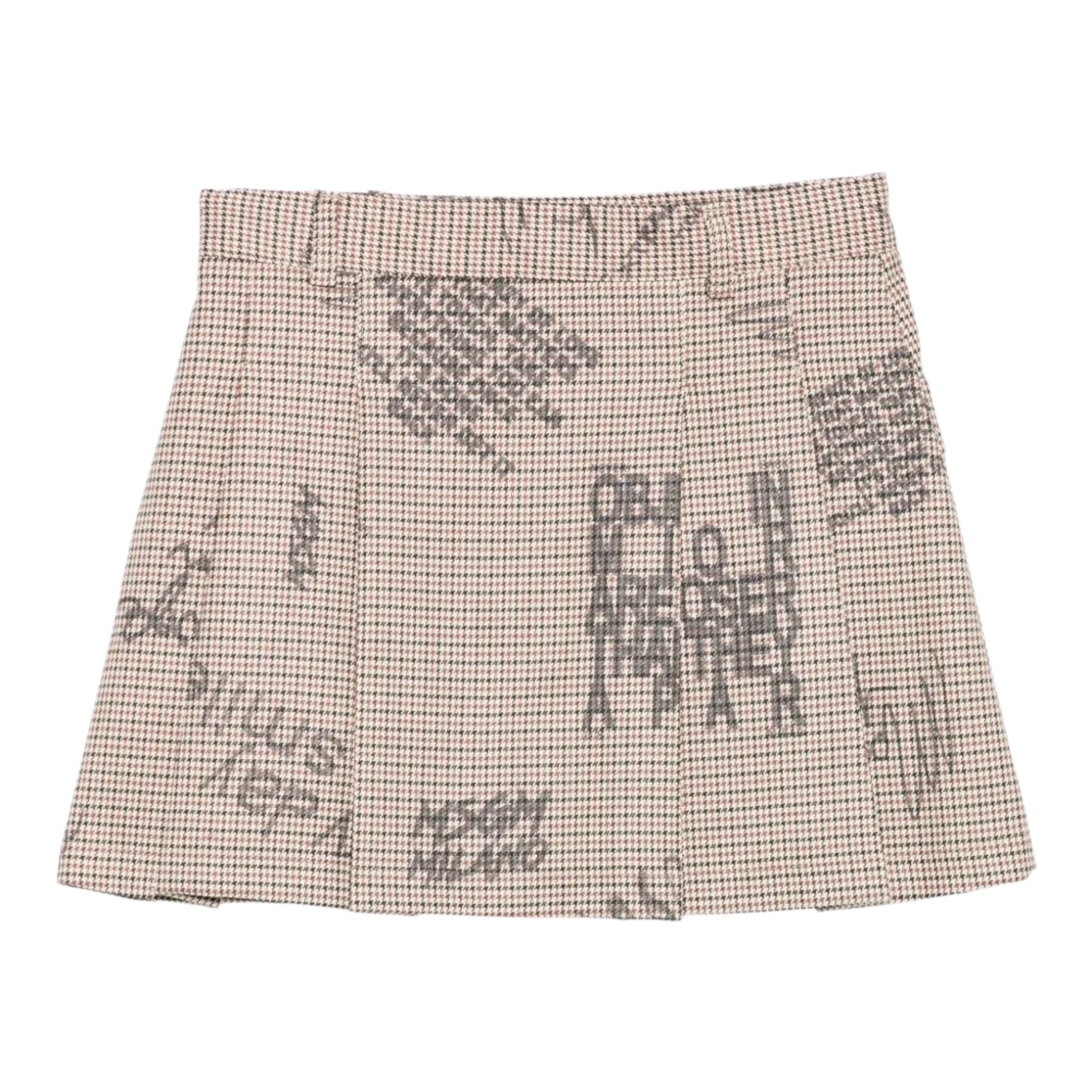 Msgm Gonna tinta unita con Microfantasia Panna per Bambina F5MSJGSK110 PANNA MSGM 