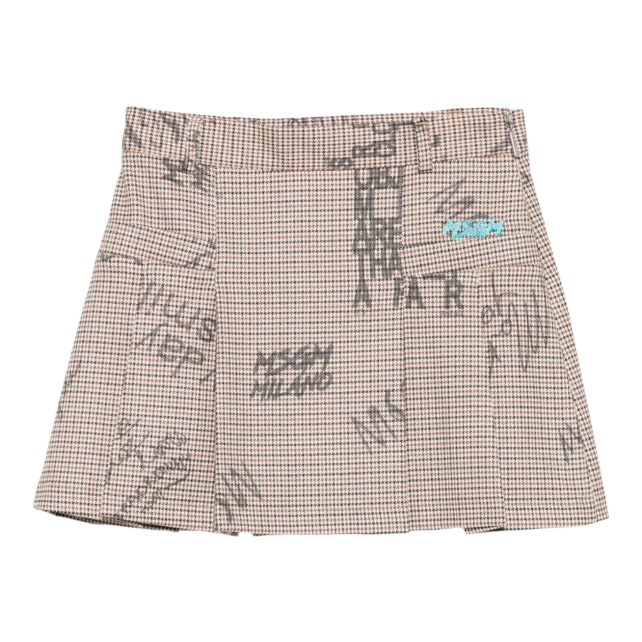 Msgm Gonna tinta unita con Microfantasia Panna per Bambina F5MSJGSK110X PANNA MSGM 