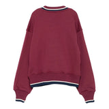 Msgm Felpa tinta unita con Scollo A V E Stampa Bordeaux per Bambina F5MSJGSW124 BORDEAUX MSGM 