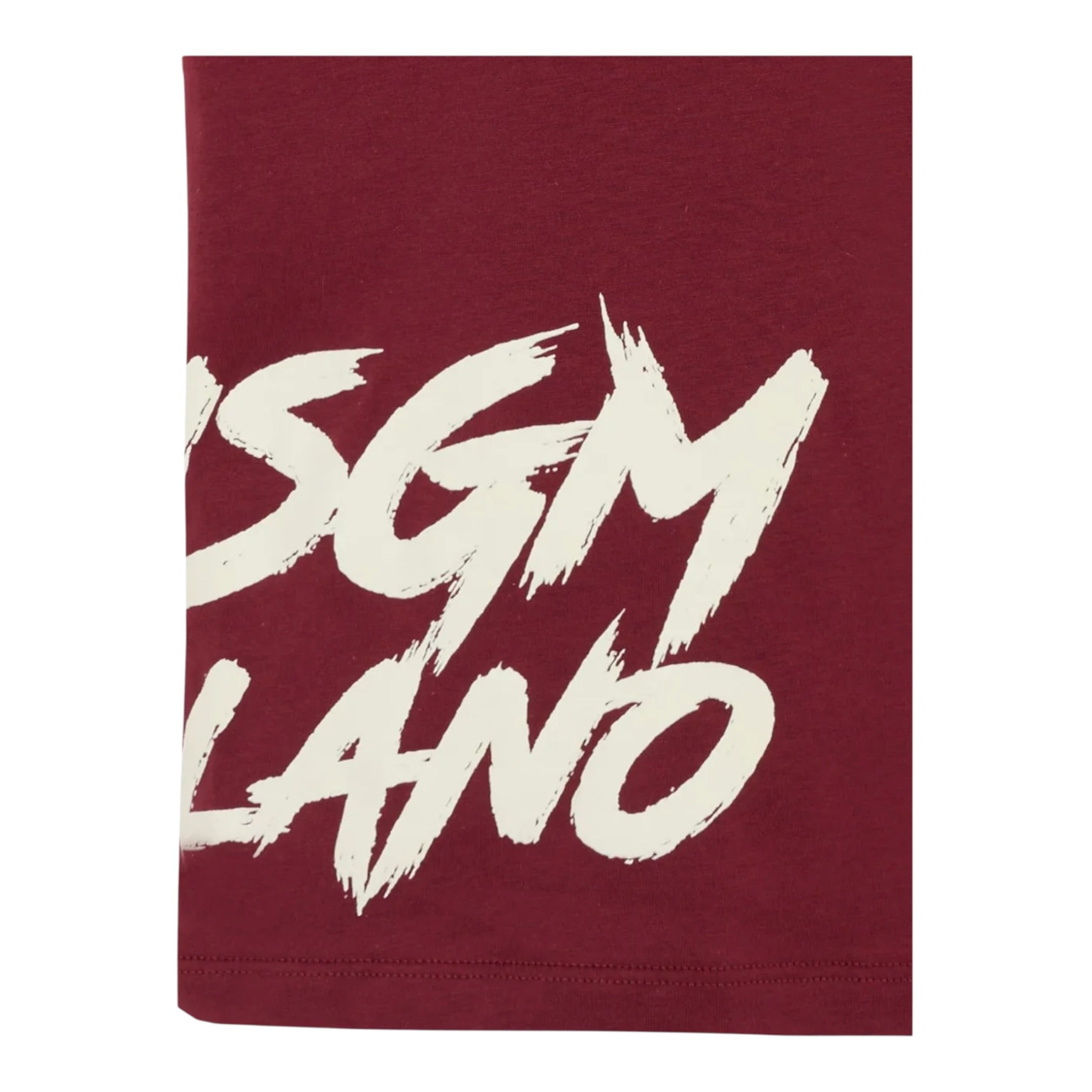 Msgm Felpa Girocollo tinta unita con Stampa Bordeaux per Bambina F5MSJGSW129 BORDEAUX MSGM 