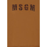 Msgm Felpa tinta unita Girocollo con Logo Cammello per Bambina F5MSJGSW145X CAMMELLO MSGM 