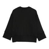 Msgm Felpa Chiusa Girocollo tinta unita con Applicazioni Nero per Bambina F5MSJGSW151 NERO MSGM 