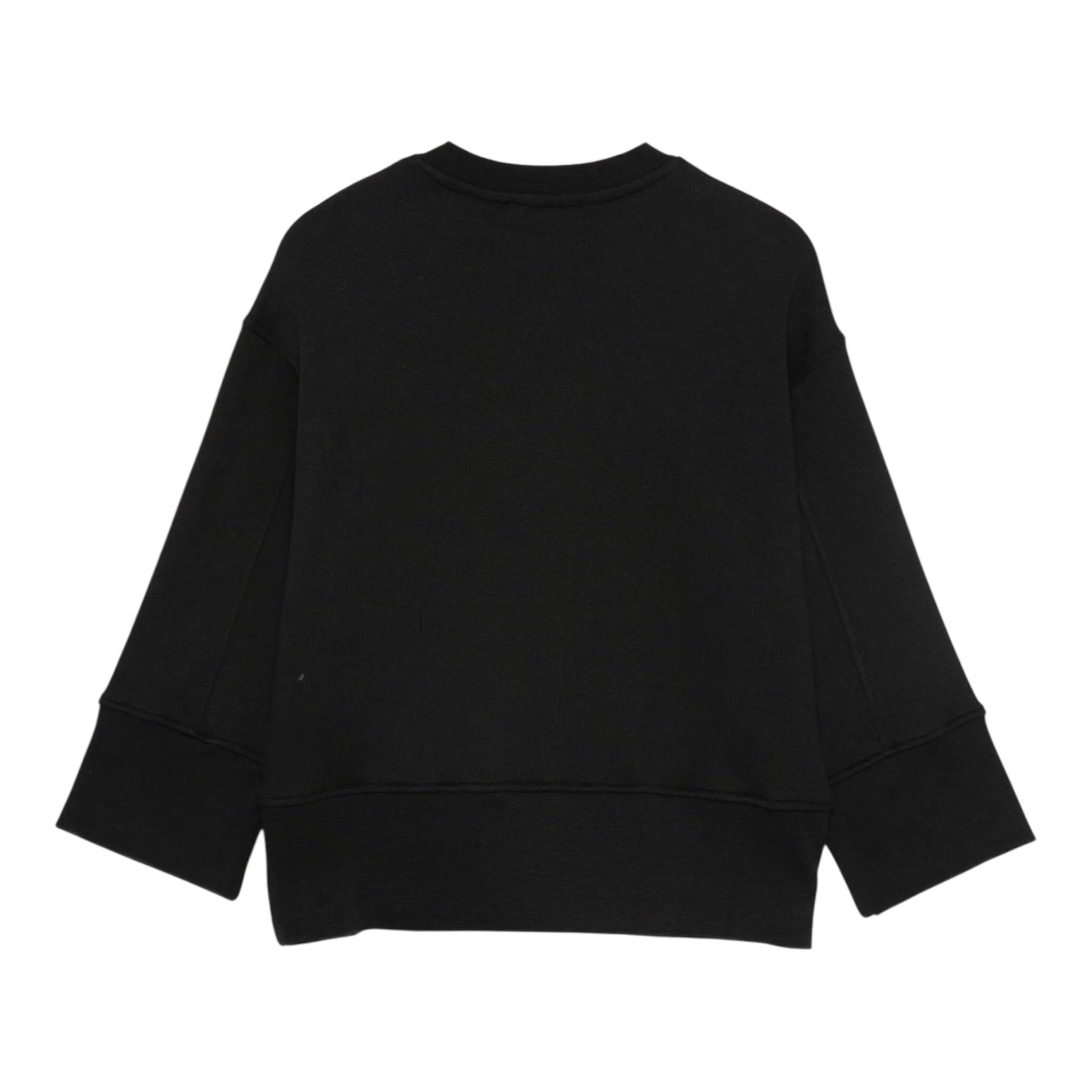 Msgm Felpa Chiusa Girocollo tinta unita con Applicazioni Nero per Bambina F5MSJGSW151 NERO MSGM 