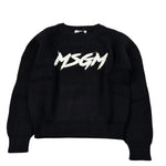 Msgm Maglia tinta unita con Stampa Nero per Bambina F5MSJUJP090 NERO MSGM 