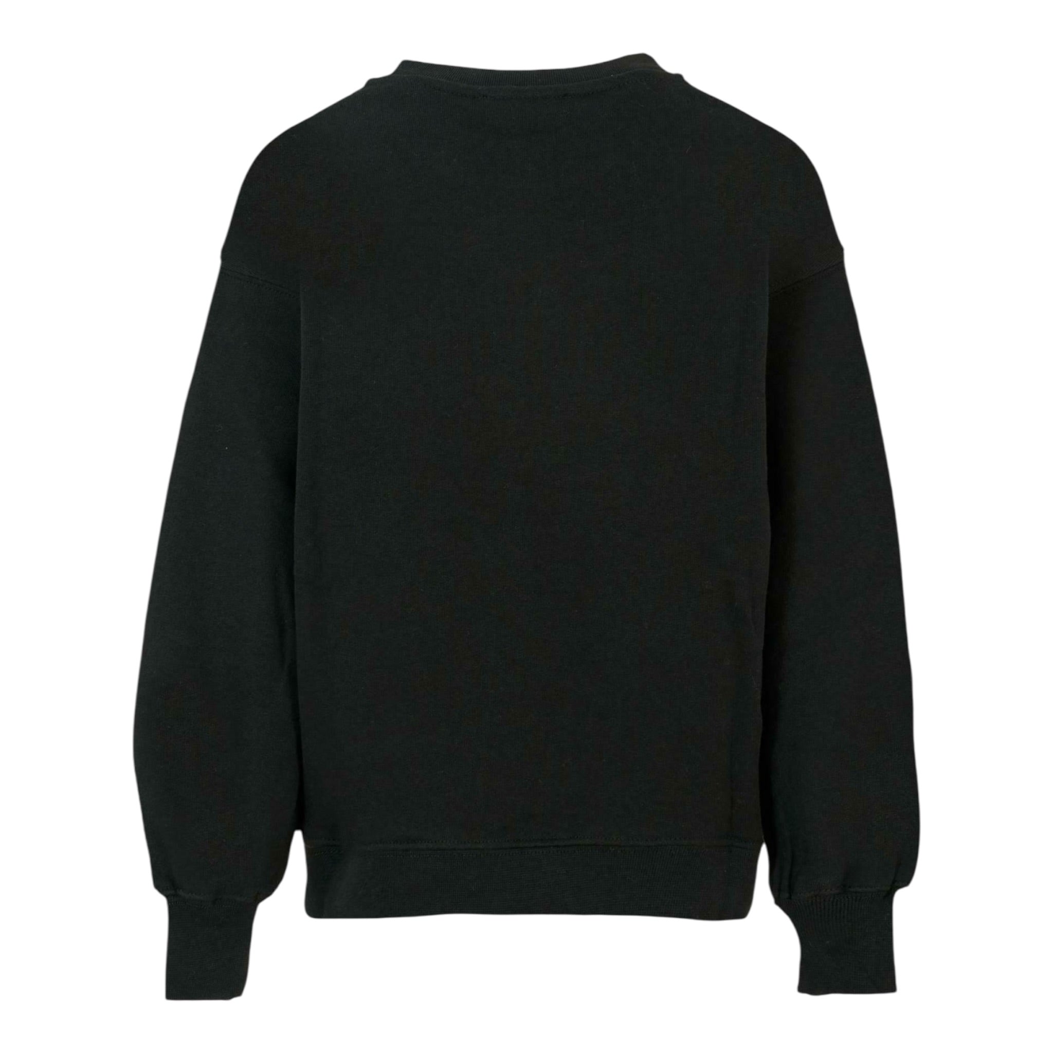 Msgm Felpa Xhiusa Girocollo tinta unita con Logo Nero per Bambino F5MSJUSW049 NERO MSGM 