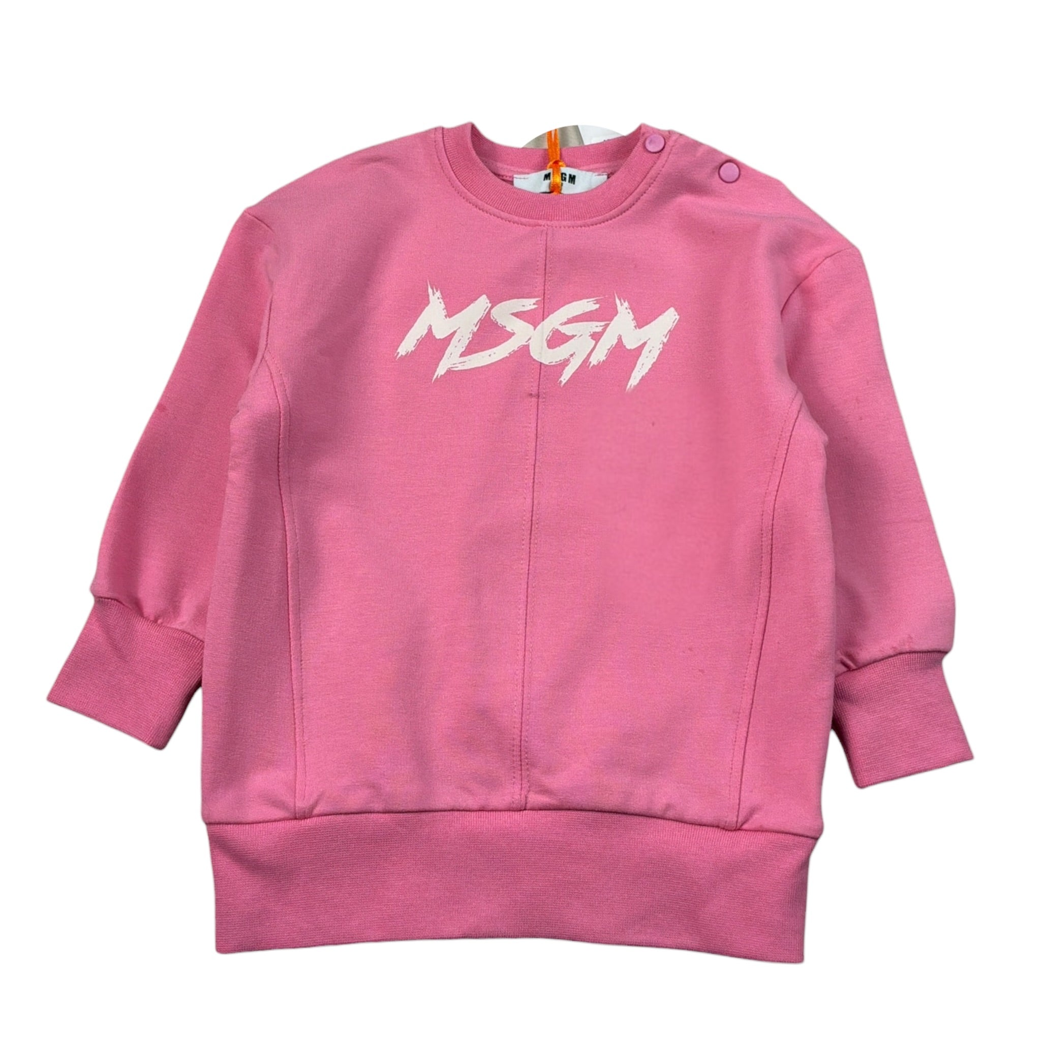 Msgm Abito Modello Felpa tinta unita con Stampa Rosa per Neonata F5MSNGDR287 ROSA MSGM 