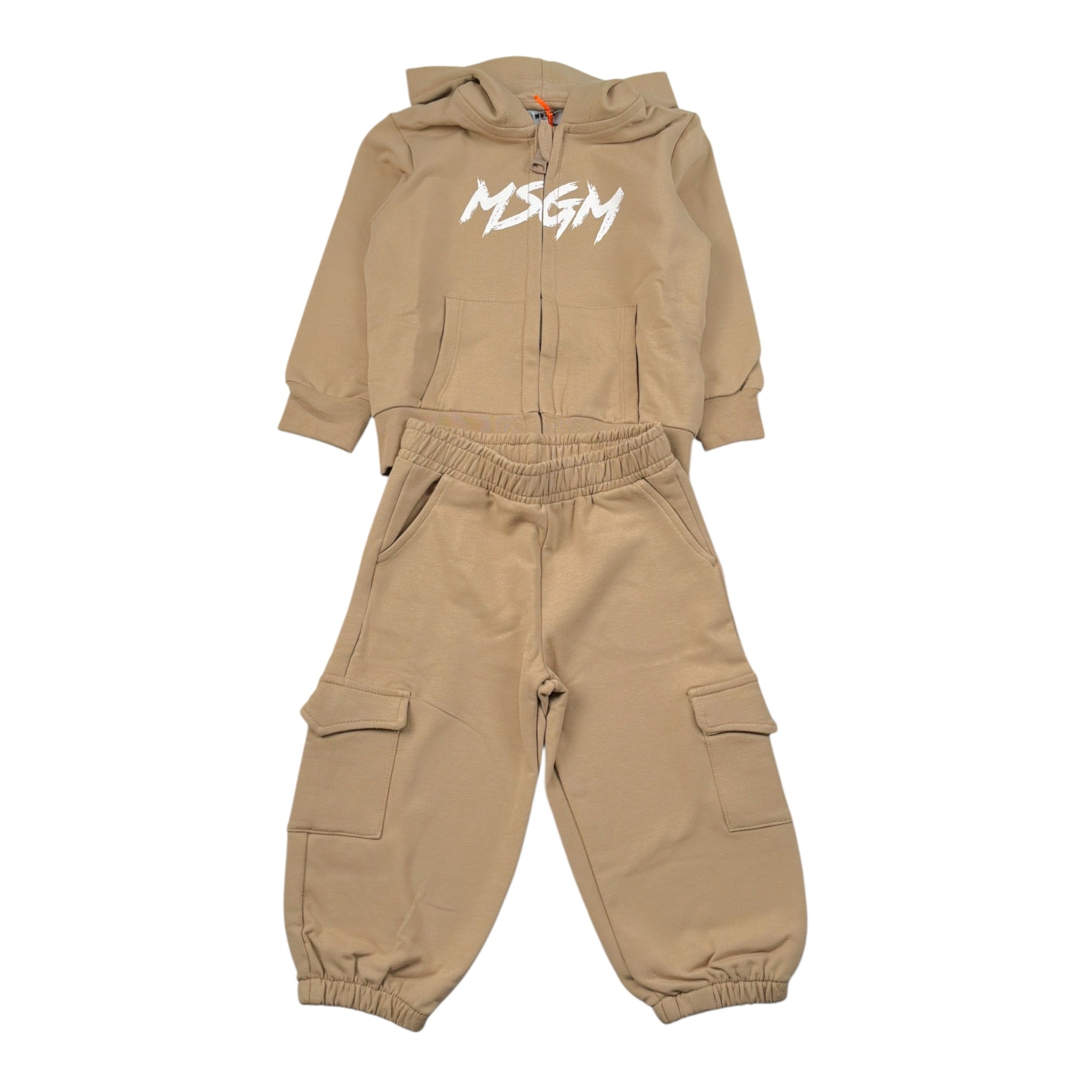 Msgm Completo 2Pz Felpa-Pantalone Beige per Neonato F5MSUNSF281N BEIGE MSGM 