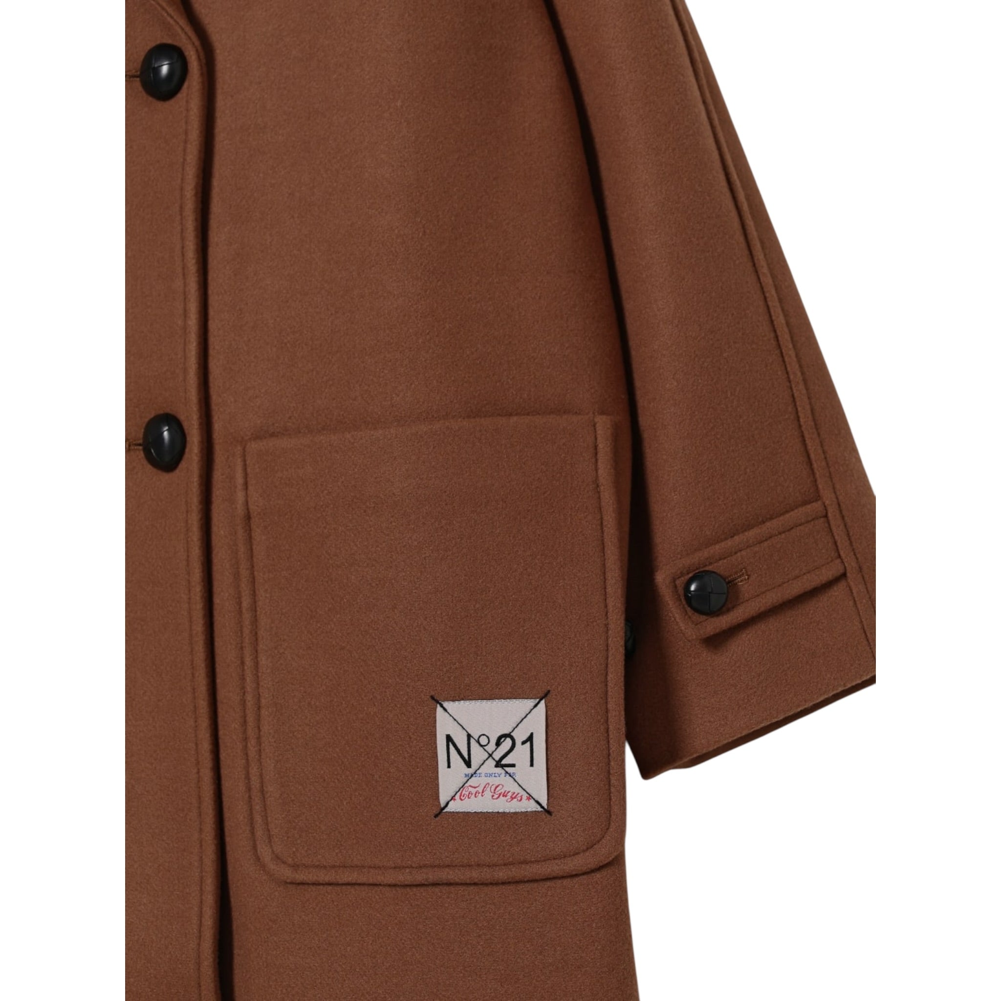 N°21 Cappotto tinta unita con Bottoni Cammello per Bambina N2105C CAMMELLO N°21 