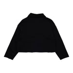 N°21 Felpa tinta unita con Mezza Zip Nero per Bambina N2105Q NERO N°21 