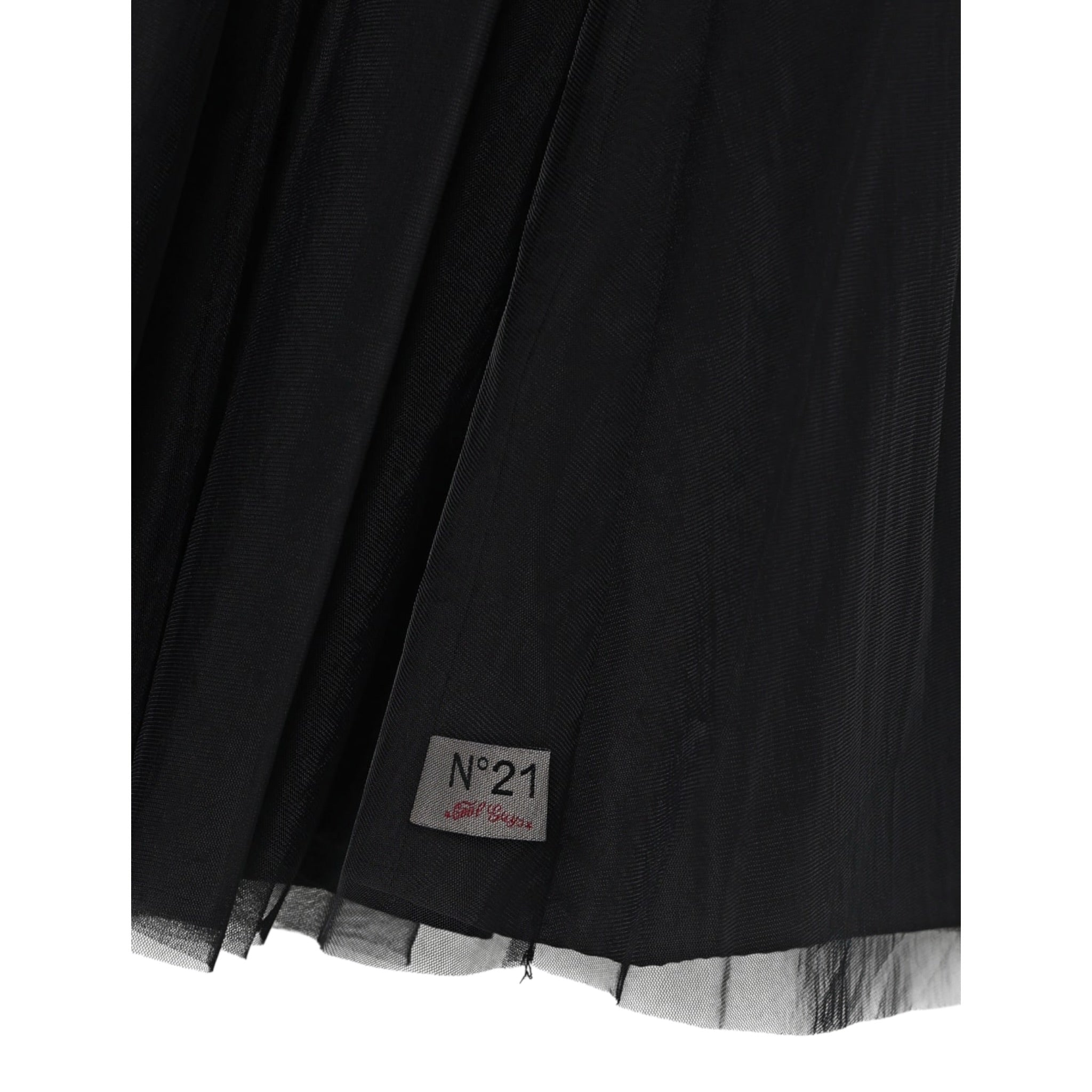 N°21 Abito tinta unita con Tulle Nero per Bambina N2105Y NERO N°21 